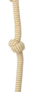 Mammoth Pet Products Flossy Chews EXTRA Peanut Butter Scented Dog Toy 3 Knot Tug Large, 25 in
