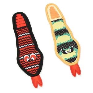 Mammoth Pet Products Squeaky Snake Dog Toy Assorted Color Mini, 12 in