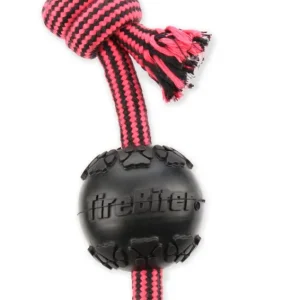 Mammoth Pet Products TireBiter Ball w/Rope Pull Tug Dog Toy Medium, 3 in