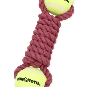 Mammoth Pet Products Twister Bone w/2 Tennis Balls Dog Toy Purple Large, 12 in