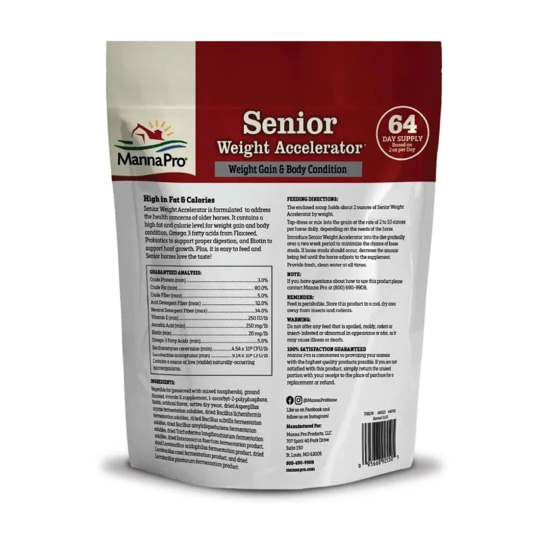 Manna Pro Senior Horse Weight Gain Supplement 8 lb - Image 2