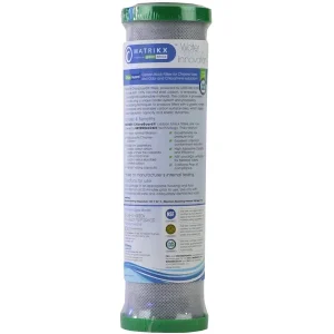 Matrikx Chloraguard 10" 1 Micron Green Carbon Block Filter