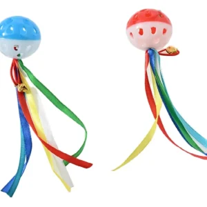 Max & Marlow Ball with Ribbon Assorted Color Cat Value Toys Display 24ea/24Pc