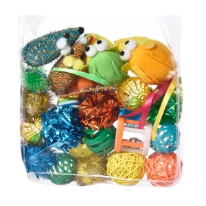 Max & Marlow Cat Toys Value Pack Assorted Color 24 pk
