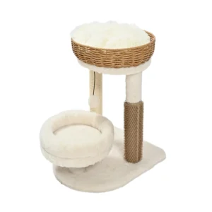 Max & Marlow Rattan Wicker Cat Tree 17.9 in