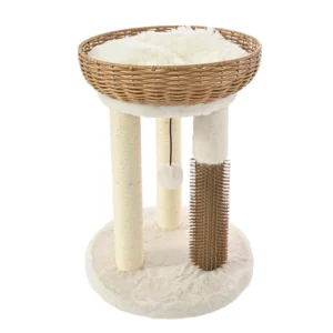 Max & Marlow Rattan Wicker Cat Tree 18 in