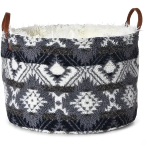 Max & Marlow Round Lounger Cat Bed Black & White