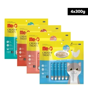 Me O Creamy Chicken & Liver, Crab, Salmon and Bonito Cat Treat Combo