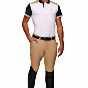 Men's Jodhpur Breeches - Bamboo Cotton Riding Pants with UltraGripp Knee Patches