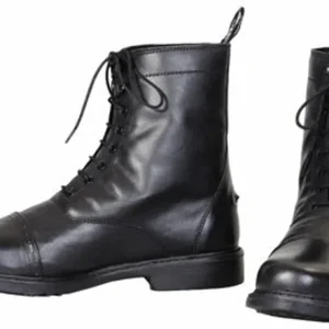 Men's Laced Paddock Boots - TuffRider Baroque Full Grain Leather Riding Boots with Lace-Up Front