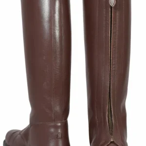 Men's Polo Boots - TuffRider Tall Leather Riding Boots with Heavy-Duty Zipper for Polo Players - Mocha