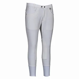 Men's Riding Breeches - Bamboo Cotton Knee Patch Breeches with UltraGripp