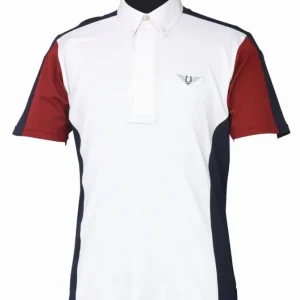 Men's Show Shirt - TuffRider Dennison Short Sleeve Competition Shirt with Contrast Colors