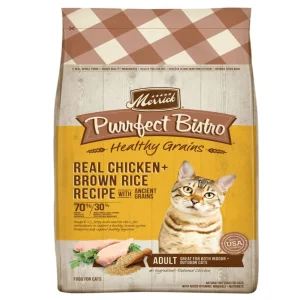 Merrick Purrfect Bistro Healthy Grains Real Chicken and Brown Rice Dry Cat Food, 7 lb Bag