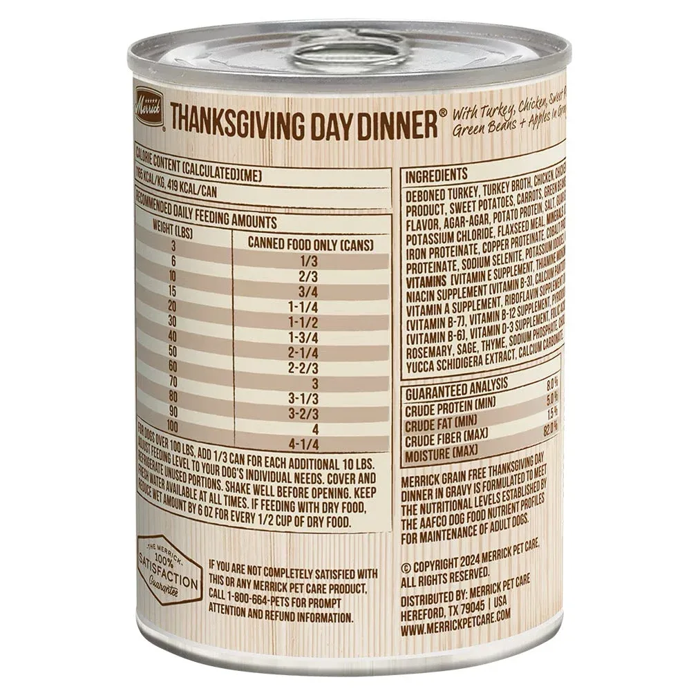 Merrick Wet Dog Grain Free Thanksgiving Dinner 12.7oz - Image 2