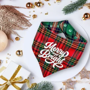 "Merry and Bright" Reversible Dog Bandana