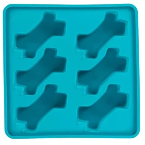 Messy Mutts Dog Framed Silicone Interactive Popsicle Mold, 10 in x 10 in Blue