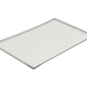 Messy Mutts Dog Silicone Mat Metal Rods Light, Grey Medium