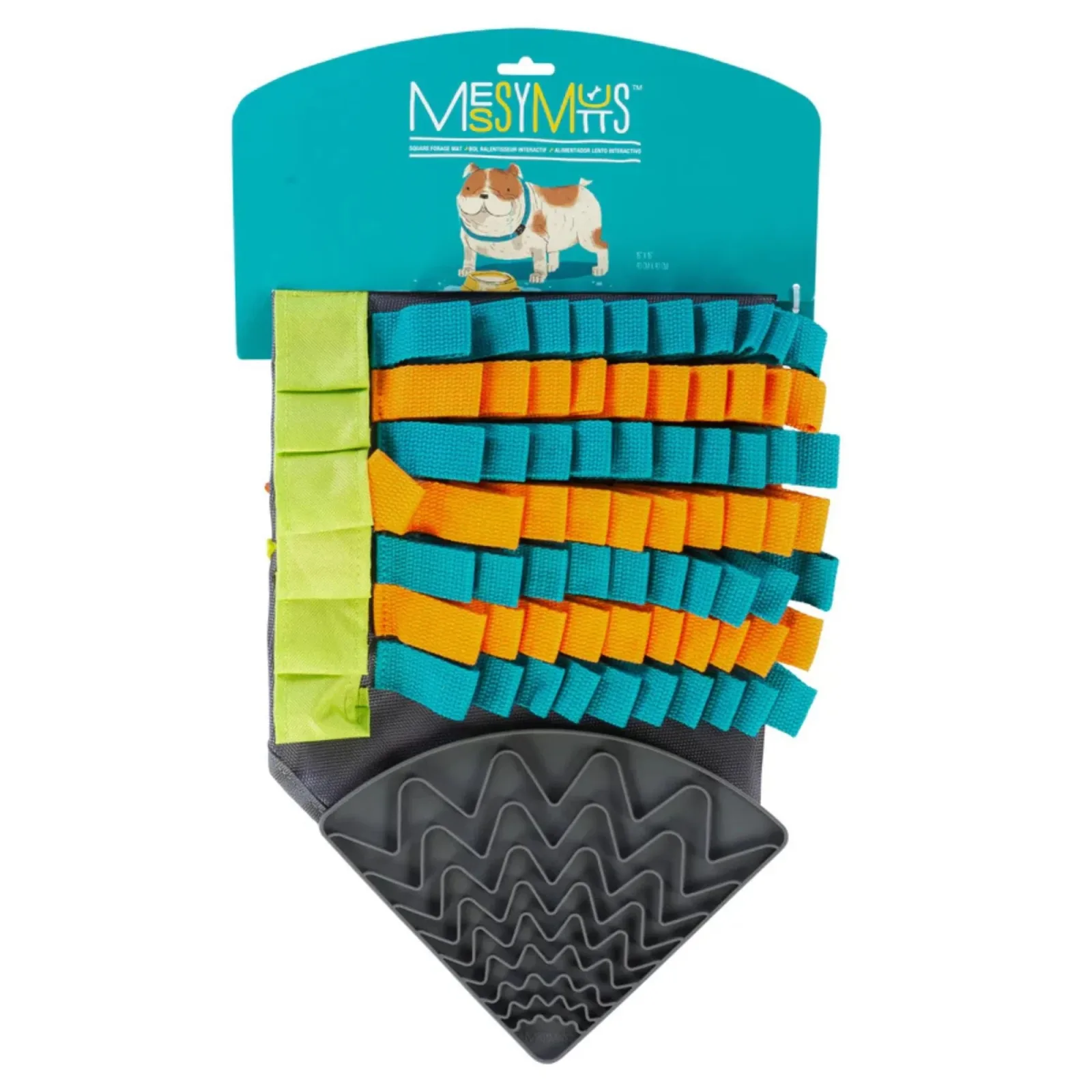 Messy Mutts Dog Square Forage Lick Mat 16 in x 16 in
