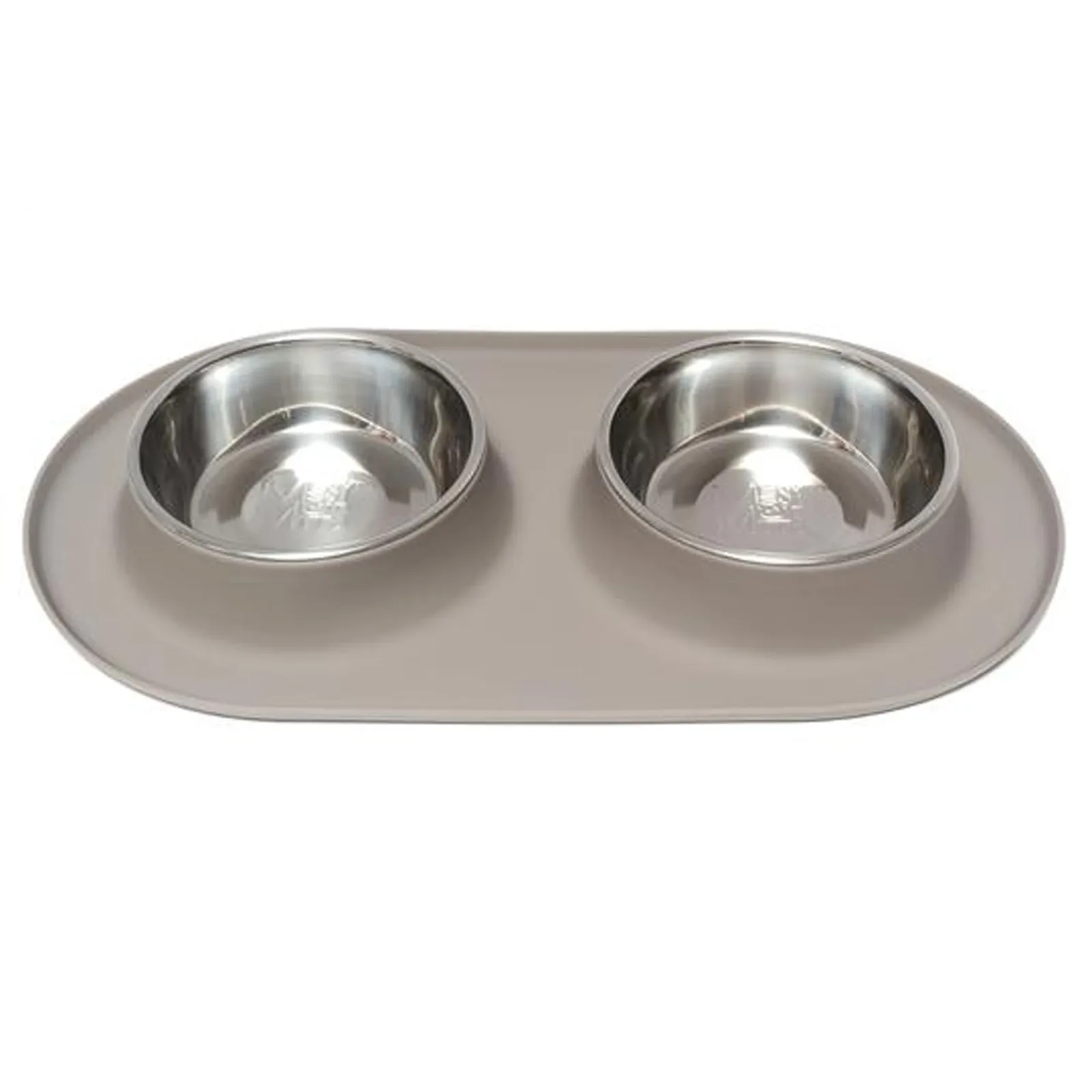 Messy Mutts Double Feeder, Grey 6 Cup