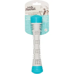 Messy Mutts Totally Dog Chew N Squeak Stick Grey Teal Small