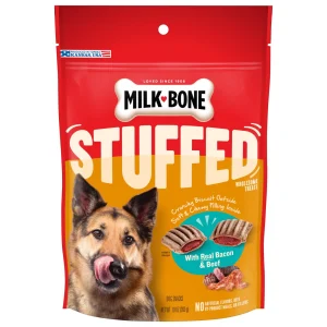 Milk-Bone Stuffed Dog Treats Bacon & Beef 10 oz (D)