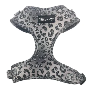Mina + Pup - YOU’RE SO GLAM ADJUSTABLE SILVER OMBRE DOG CAT HARNESS