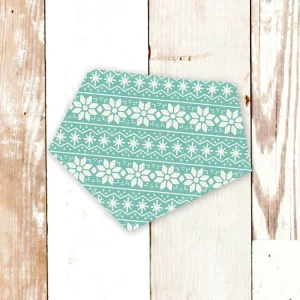 "Mint Fair Isle" Dog Bandana