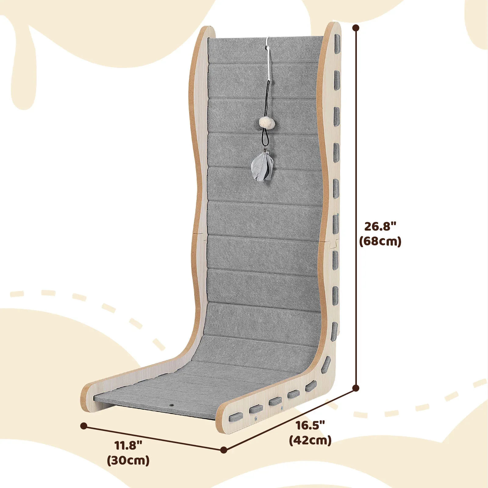 Modern Felt L-Shape Cat Scratcher - Image 2