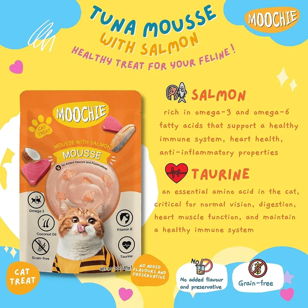 Moochie Mousse with Salmon Grain Free Cat Wet Food - Image 2
