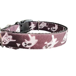 Moody Ghosts Nylon Dog Collar