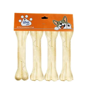 More Bites Pressed Chicken Chew Bones Dog Treat (4inches)