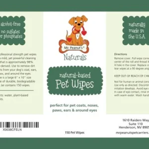 Mr. Peanut's Naturals Pet Wipes