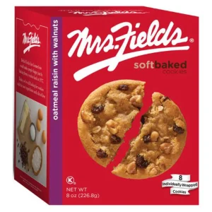 Mrs. Fields Cookies Oatmeal Raisin with Walnut 8 oz.