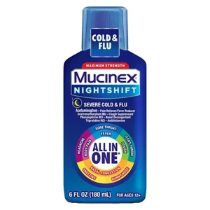 Mucinex Night Shift Maximum Strength Severe Cold and Flu 6 oz.