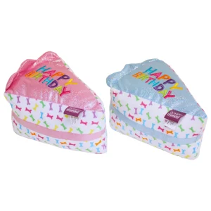 Multipet Birthday Cake Slice Dog Toy Assorted Color 6 in