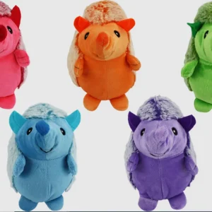Multipet Hedgehog Plush Dog Toy Assorted, 8 in