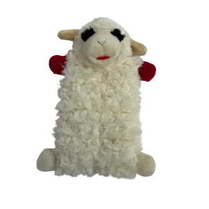 Multipet Lamb Chop Squeaker Mat Dog Toy White 9 in