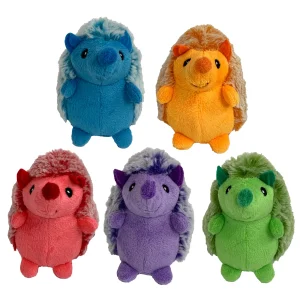 Multipet Minipet Hedgehog Dog Toy Assorted Color 4 in