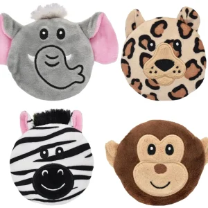 Multipet Minipet Subwoofers Safari Assorted Animals 3.5" Dog Toy