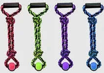 Multipet Nuts for Knots 2Knot Rope Tug Dog Toy With Tennis Ball Assorted, 20 in - Image 2