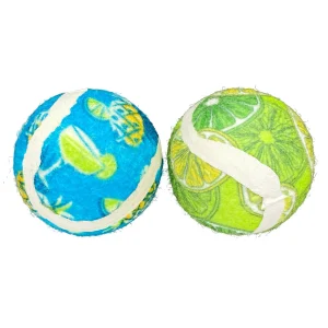 Multipet Tennis Balls Cat Toy Blue, Green