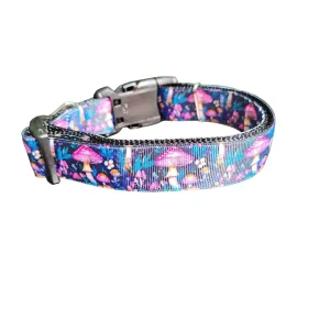 Mushroom Forest Nylon Dog Collar