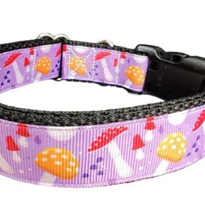 Mushrooms Nylon Dog Collar
