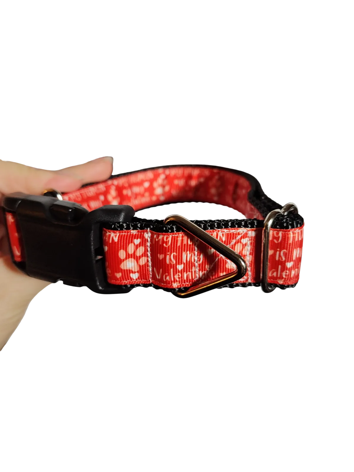 My Human Is My Valentine Nylon Dog Collar - Image 2