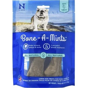N-Bone Bone-A-Mints Dog Dental Chews - Medium - 6 Pack - 8.58 Oz