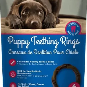 N-Bone Puppy Teething Ring Chewy Dog Treats Grain-Free BBQ Single