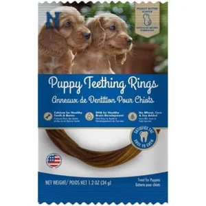 N-Bone Puppy Teething Ring Chewy Dog Treats Peanut Butter - Single