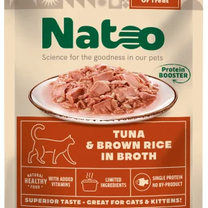 Natoo Meal Topper for Cats Tuna & Brown Rice in Broth 20ea/2.4 oz