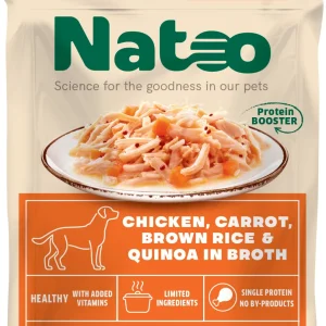 Natoo Meal Topper for Dogs Chicken, Carrot, Brown Rice, Quinoa in Broth 20ea/3 oz